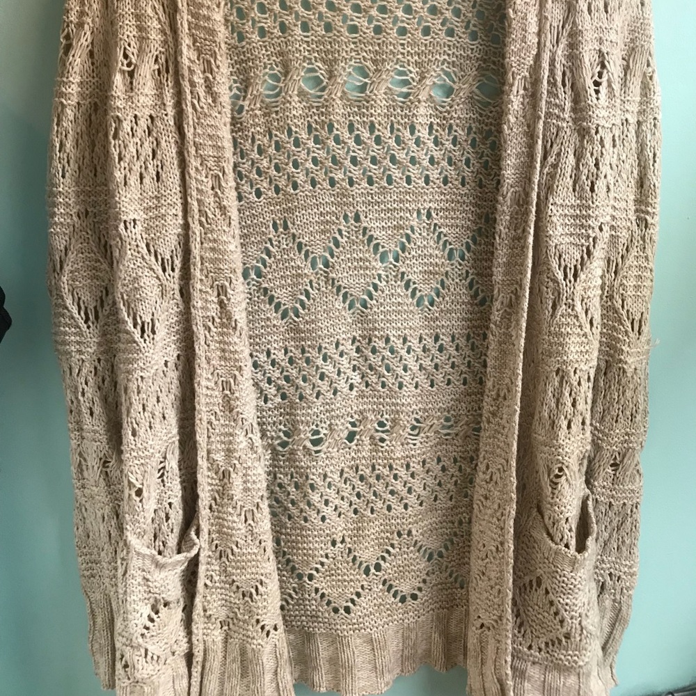 Lucky Brand Open Knit Cardigan